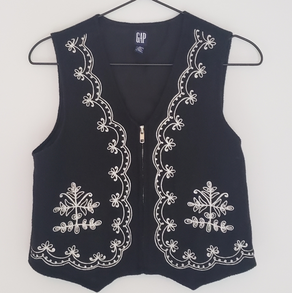 GAP Embroidered Wool Vest